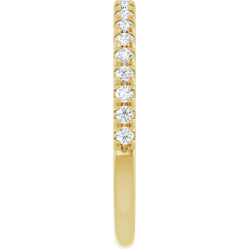 1/4 CTW Natural Diamond French-Set Anniversary Ring 14K Yellow Gold - Guerilla Choice