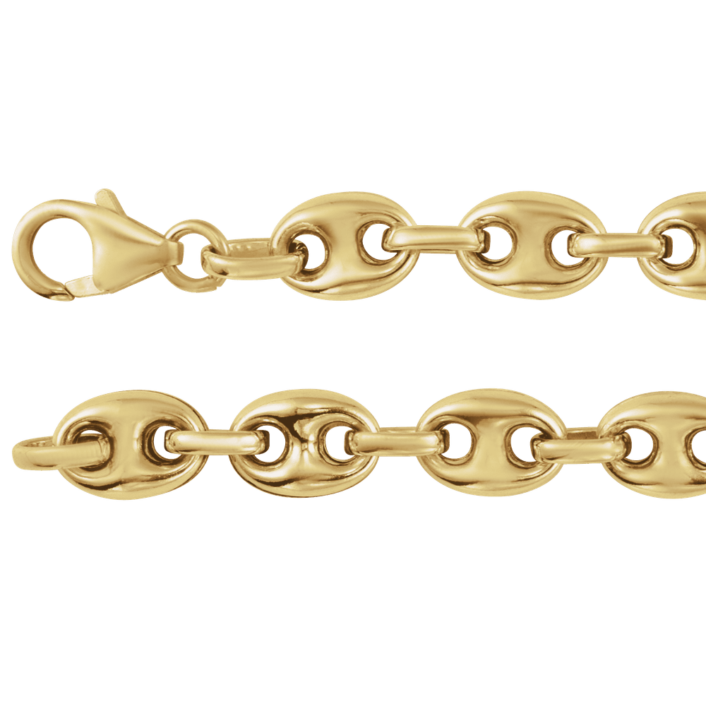 14K gold-filled anchor bracelet with polished finish