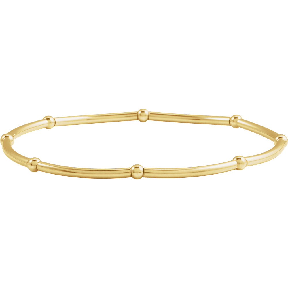 14K gold-filled beaded stretch bracelet