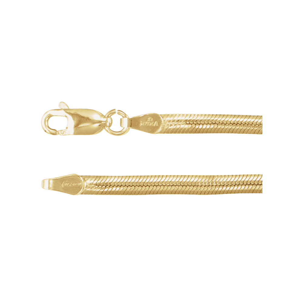 14K gold-filled snake chain necklace in 3mm width