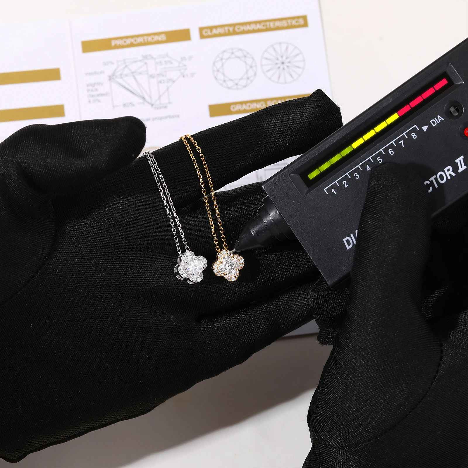 Fleur de Lumière D Color Moissanite Necklace (VVS1)