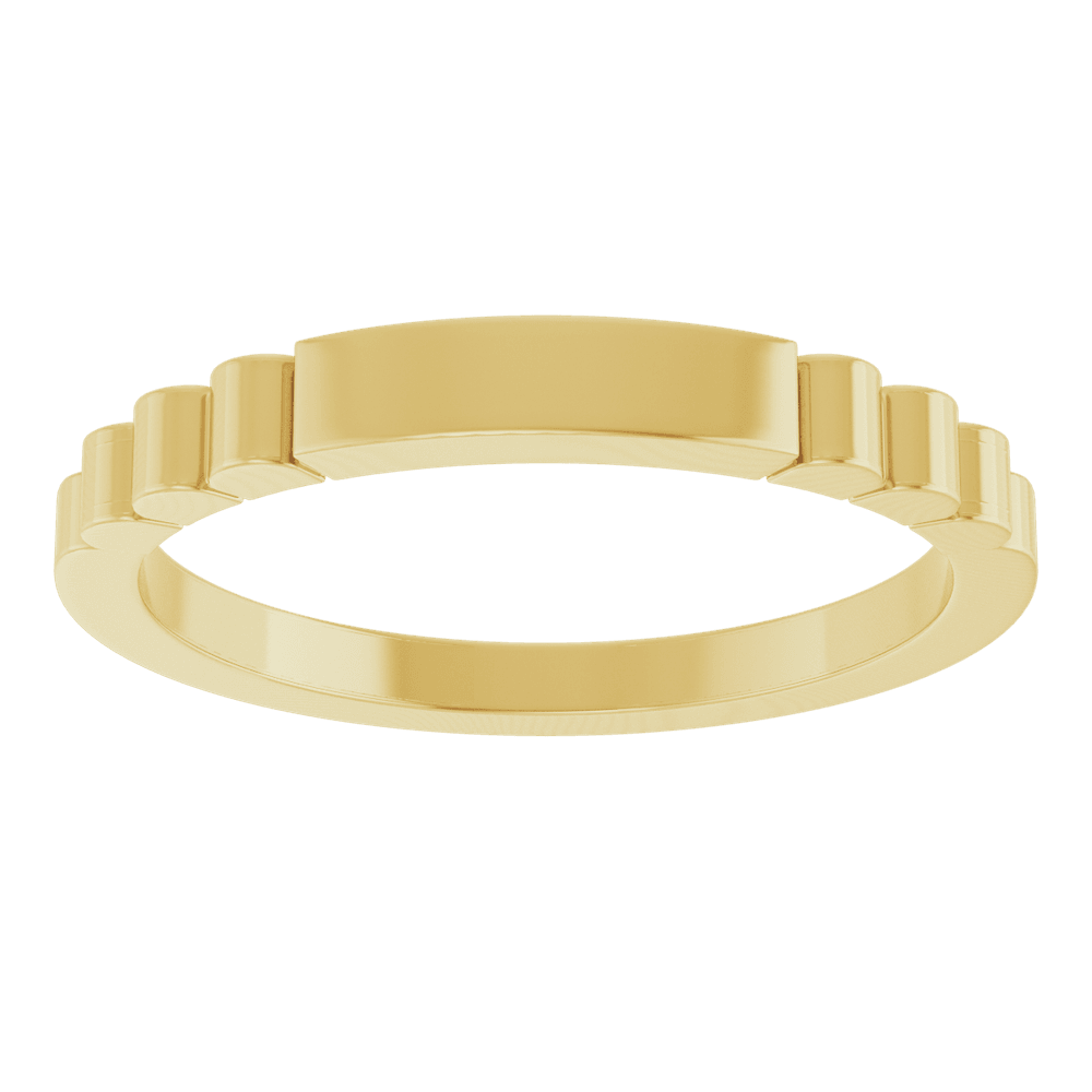 14K Gold Engravable Signet Ring – Personalized Signet Ring