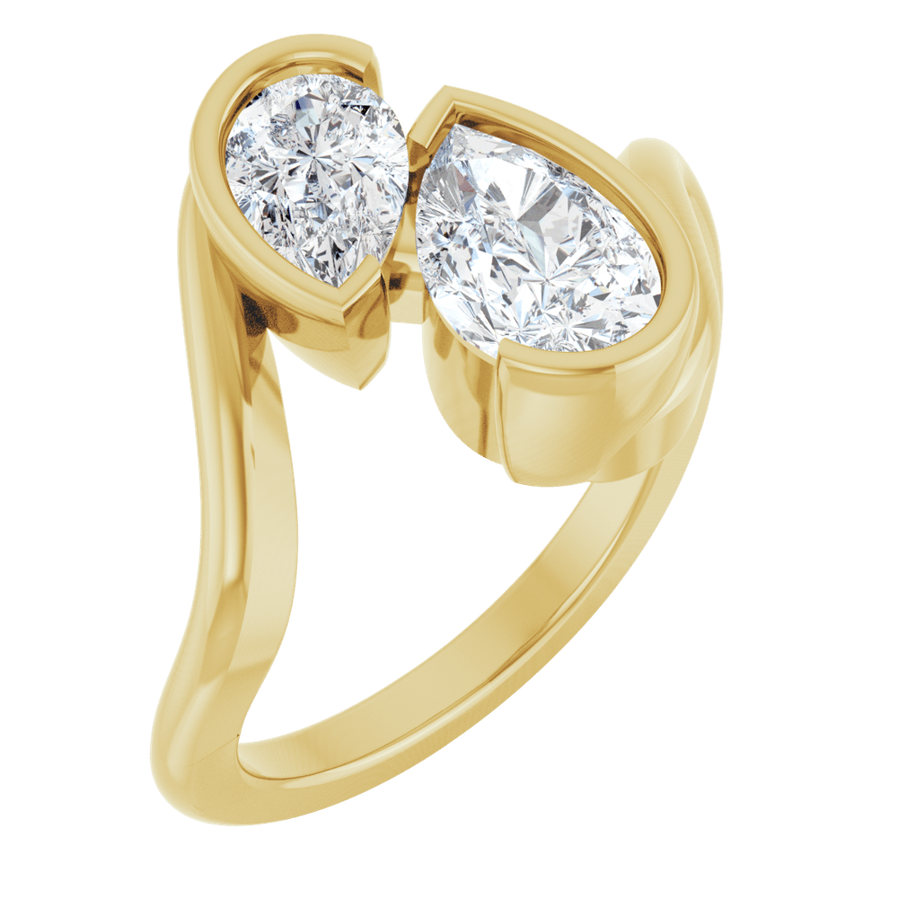 two stone diamond ring, gold two stone diamond ring, 14k gold two stone diamond ring, lab grown diamond two stone ring, pear diamond ring gold, pear diamond engagement ring, 14k gold pear diamond ring, two stone engagement ring gold, modern engagement ring diamond, lab grown diamond engagement ring 14k gold, fine jewelry diamond ring, luxury diamond ring gold, unique engagement ring gold, open ring diamond gold, elegant diamond ring 14k gold, real diamond engagement ring gold, premium diamond ring 14k gold,