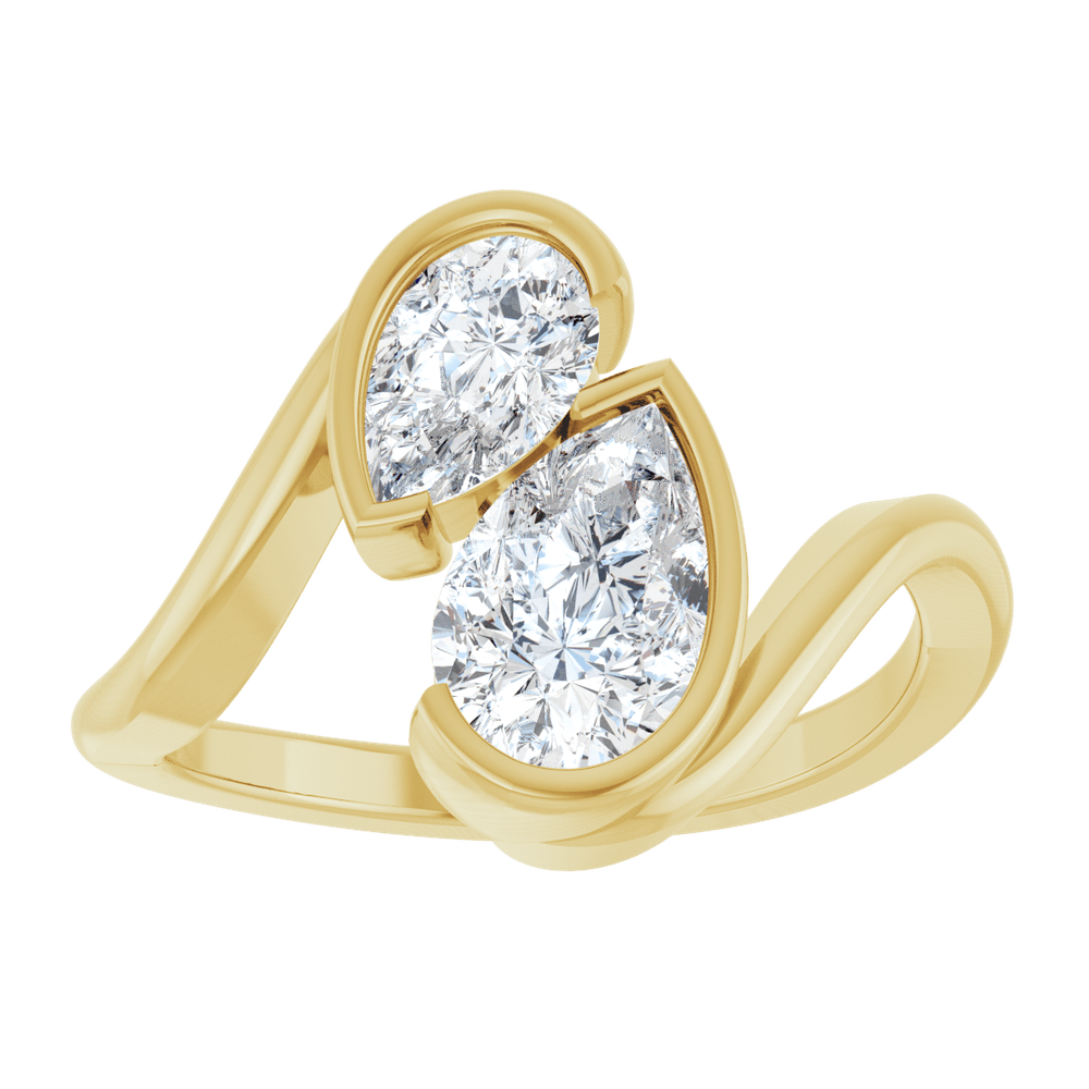 two stone diamond ring, gold two stone diamond ring, 14k gold two stone diamond ring, lab grown diamond two stone ring, pear diamond ring gold, pear diamond engagement ring, 14k gold pear diamond ring, two stone engagement ring gold, modern engagement ring diamond, lab grown diamond engagement ring 14k gold, fine jewelry diamond ring, luxury diamond ring gold, unique engagement ring gold, open ring diamond gold, elegant diamond ring 14k gold, real diamond engagement ring gold, premium diamond ring 14k gold,