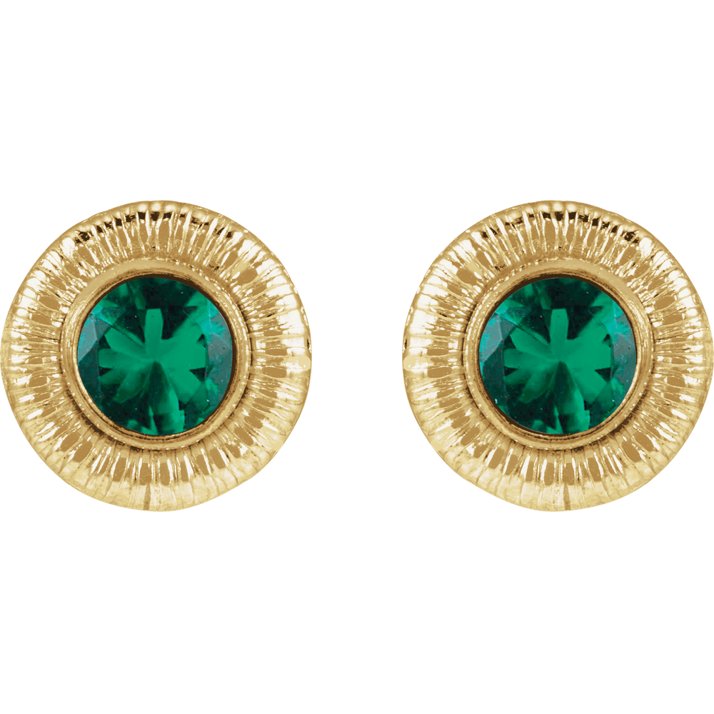Émeraude Lumière Stud Earrings
