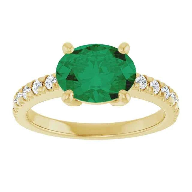 Rêve d’Émeraude 14K Gold Emerald & Diamond Ring