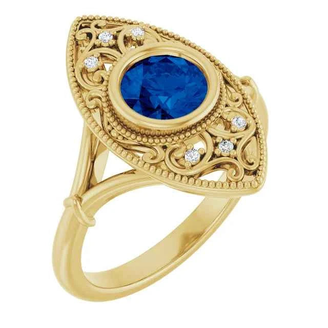 Bleu Héritage Sapphire Vintage Ring