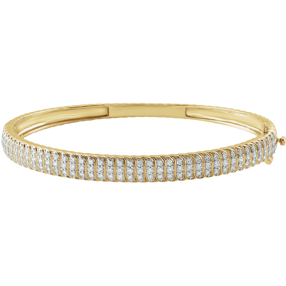 Lueur d’Or Bangle handcrafted 14K yellow gold lab-grown diamond bracelet by Guerilla Choice, fine jewelry investment piece.