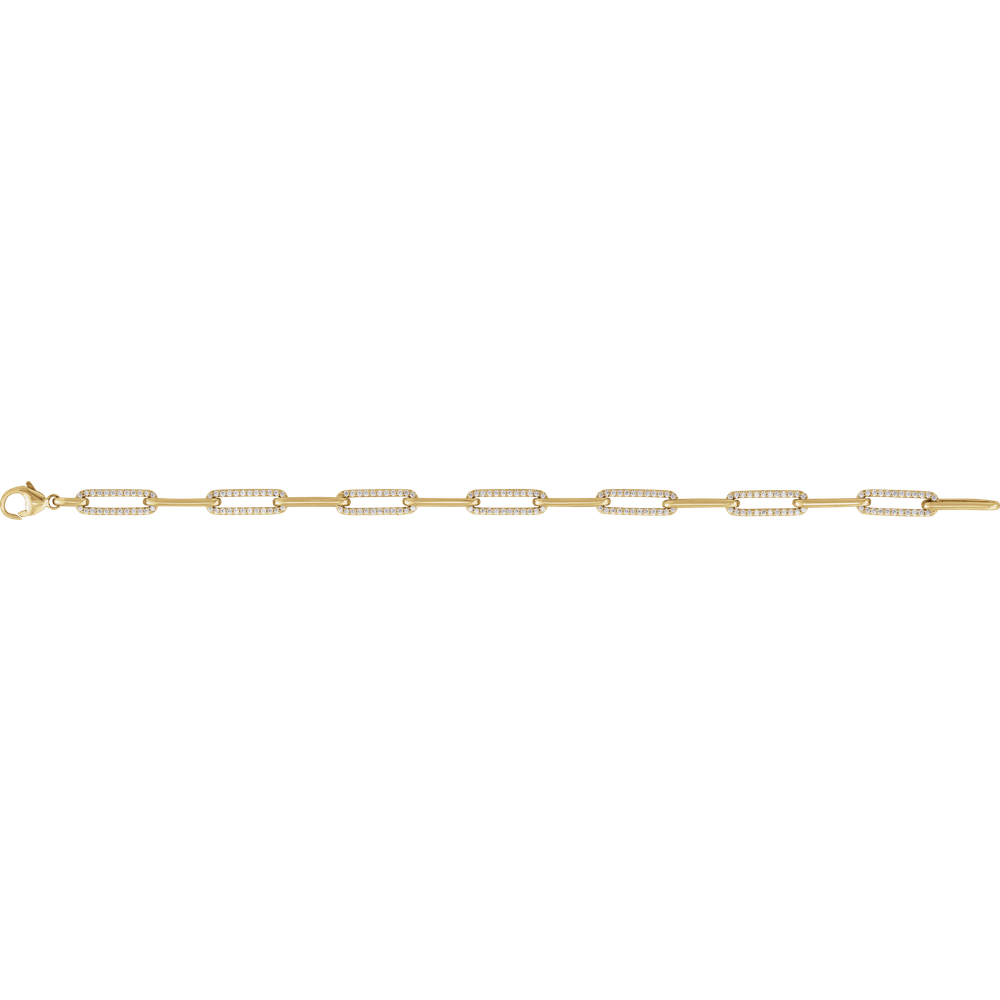 Aurelia Noéline 14K Yellow Gold/ Vermeil 1 CTW Natural Diamond Link Bracelet - Guerilla Choice