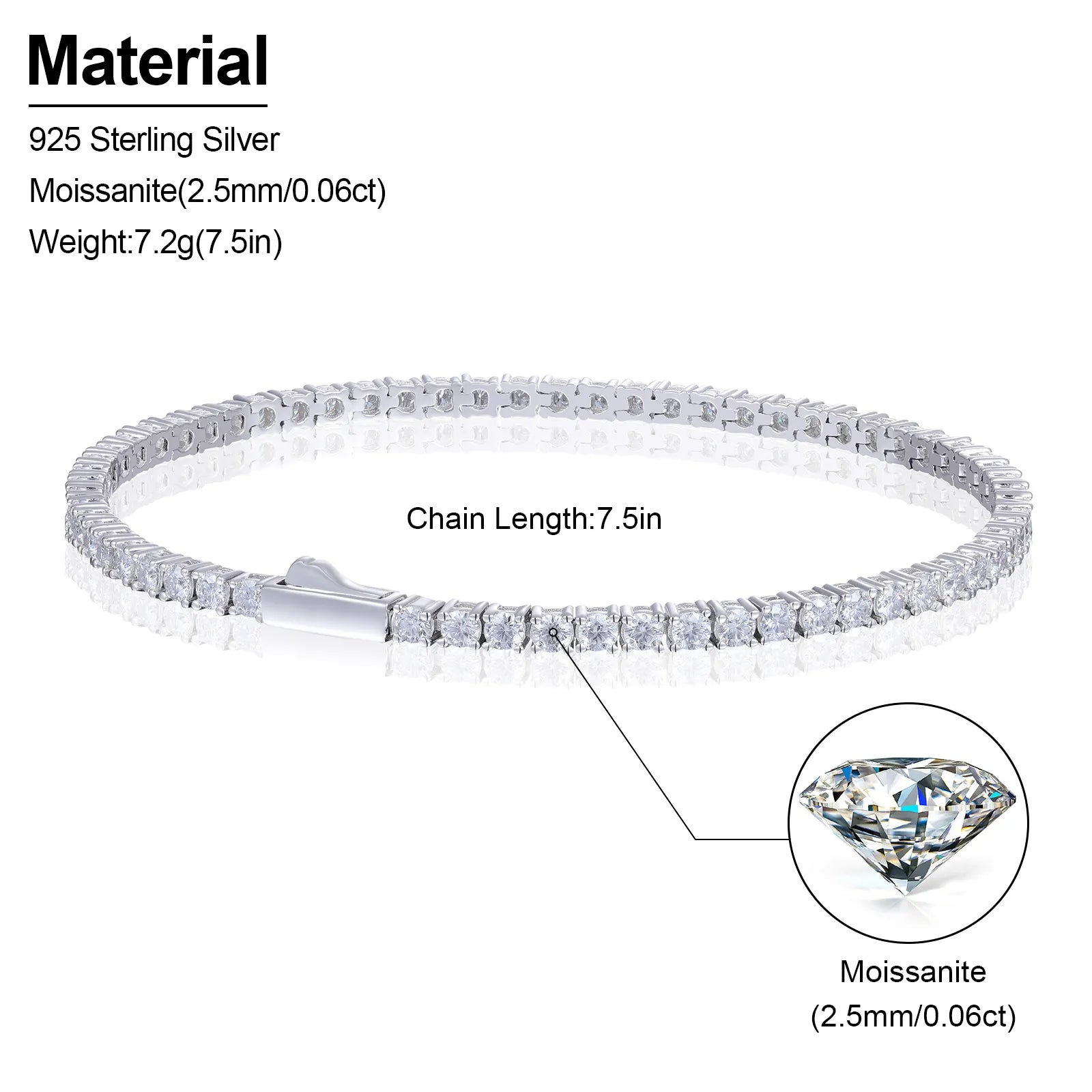 Lévêque Tennis Diamond Bracelet 2mm