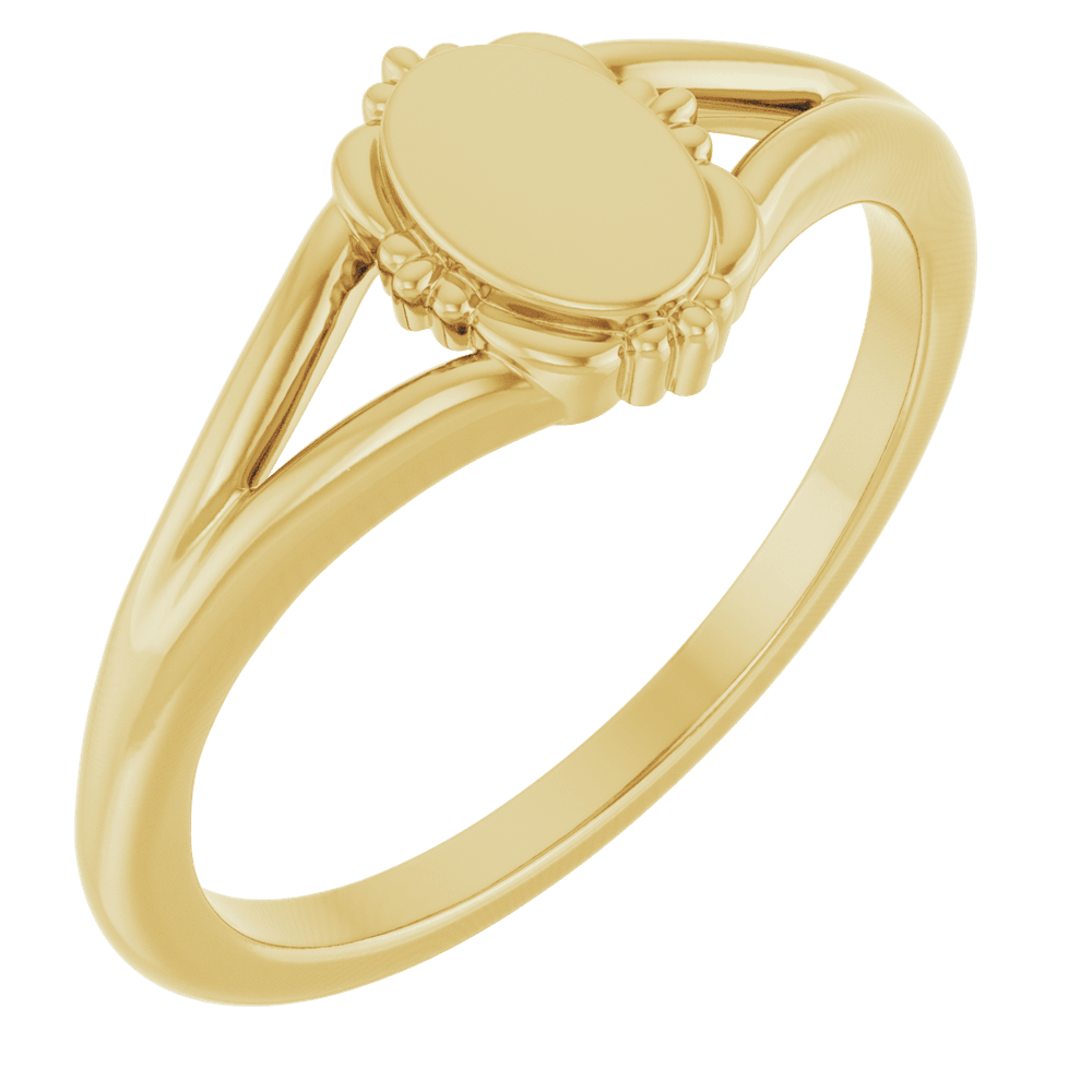 Héritage Vintage Engravable Signet Ring
