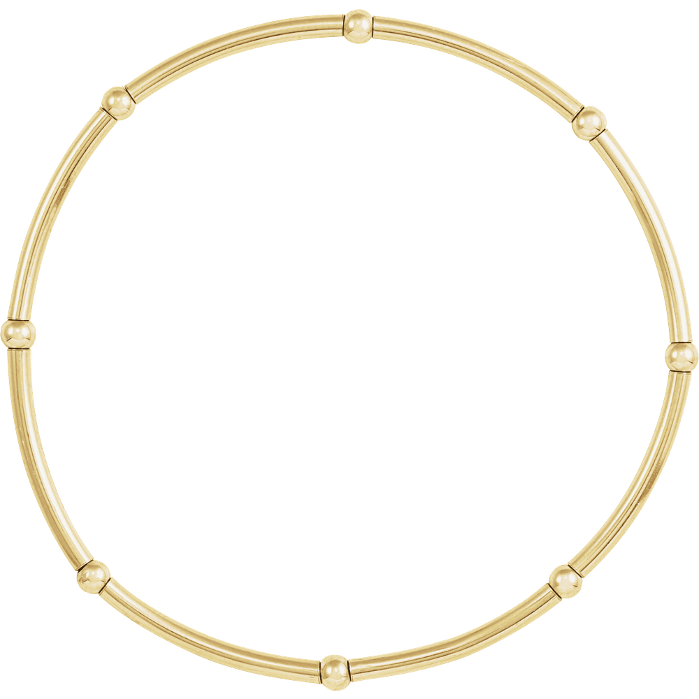 Minimalist gold bead bracelet for women