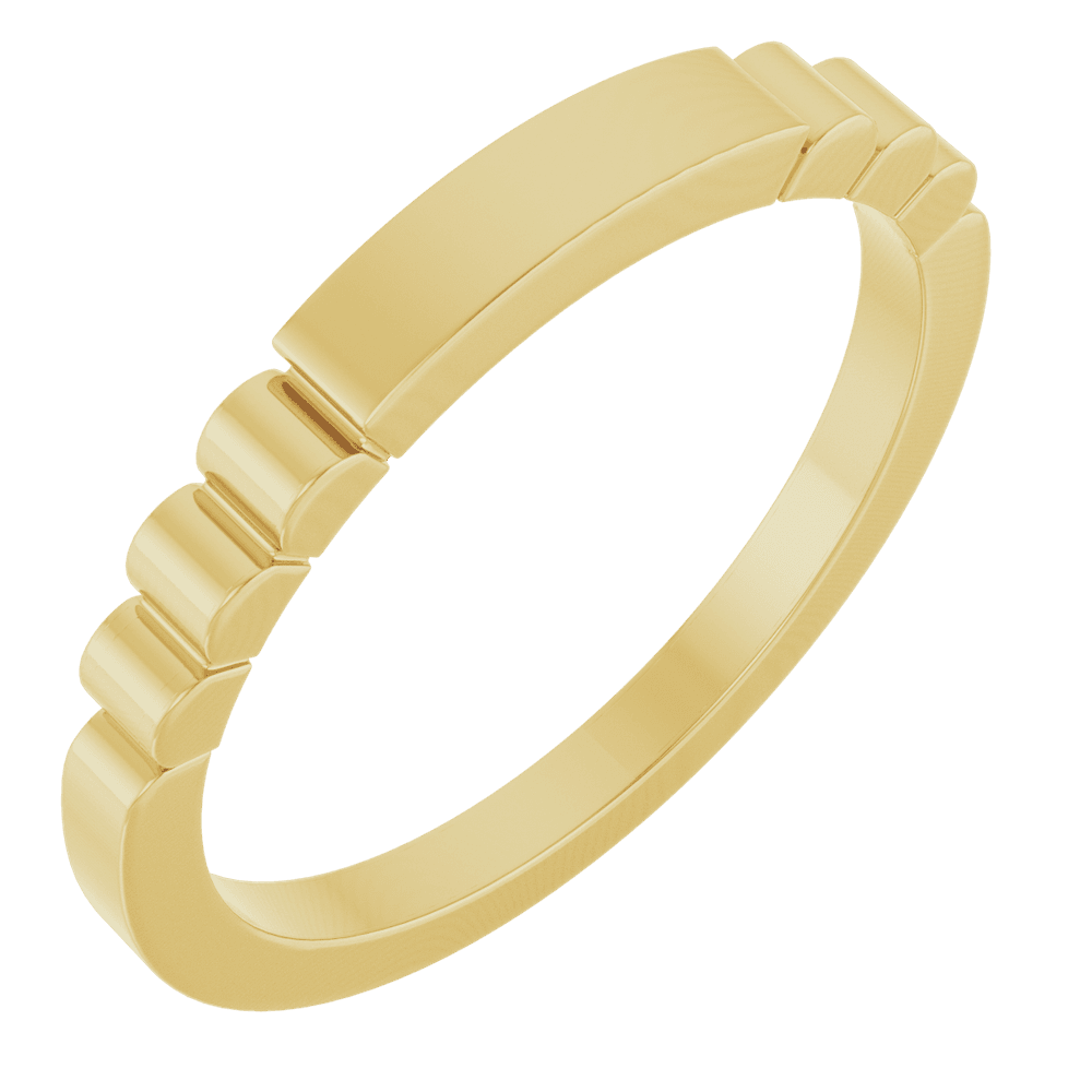 14K Gold Engravable Signet Ring – Personalized Signet Ring