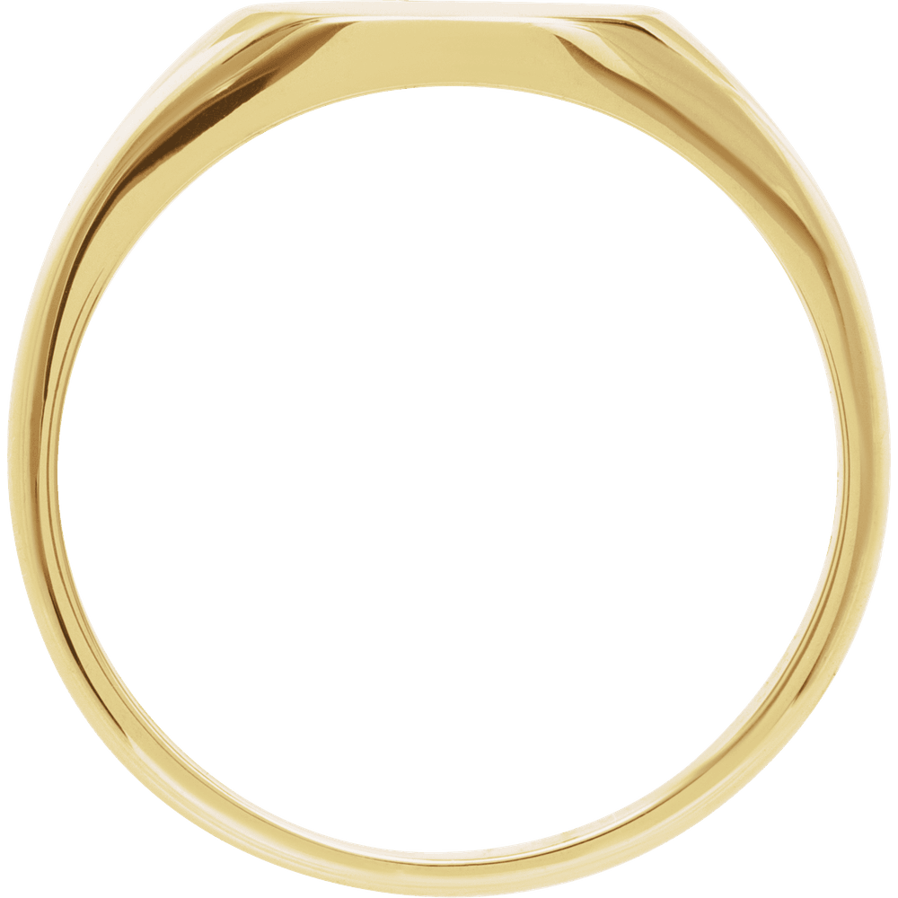 Brushed engravable top of the L’Empreinte solid gold signet ring