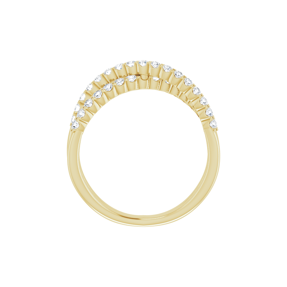 Top view of the Valérie 14K white gold lab-grown diamond ring