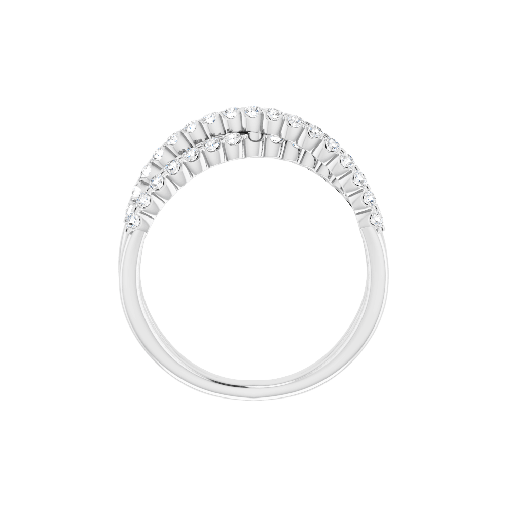 Top view of the Valérie yellow gold lab-grown diamond ring