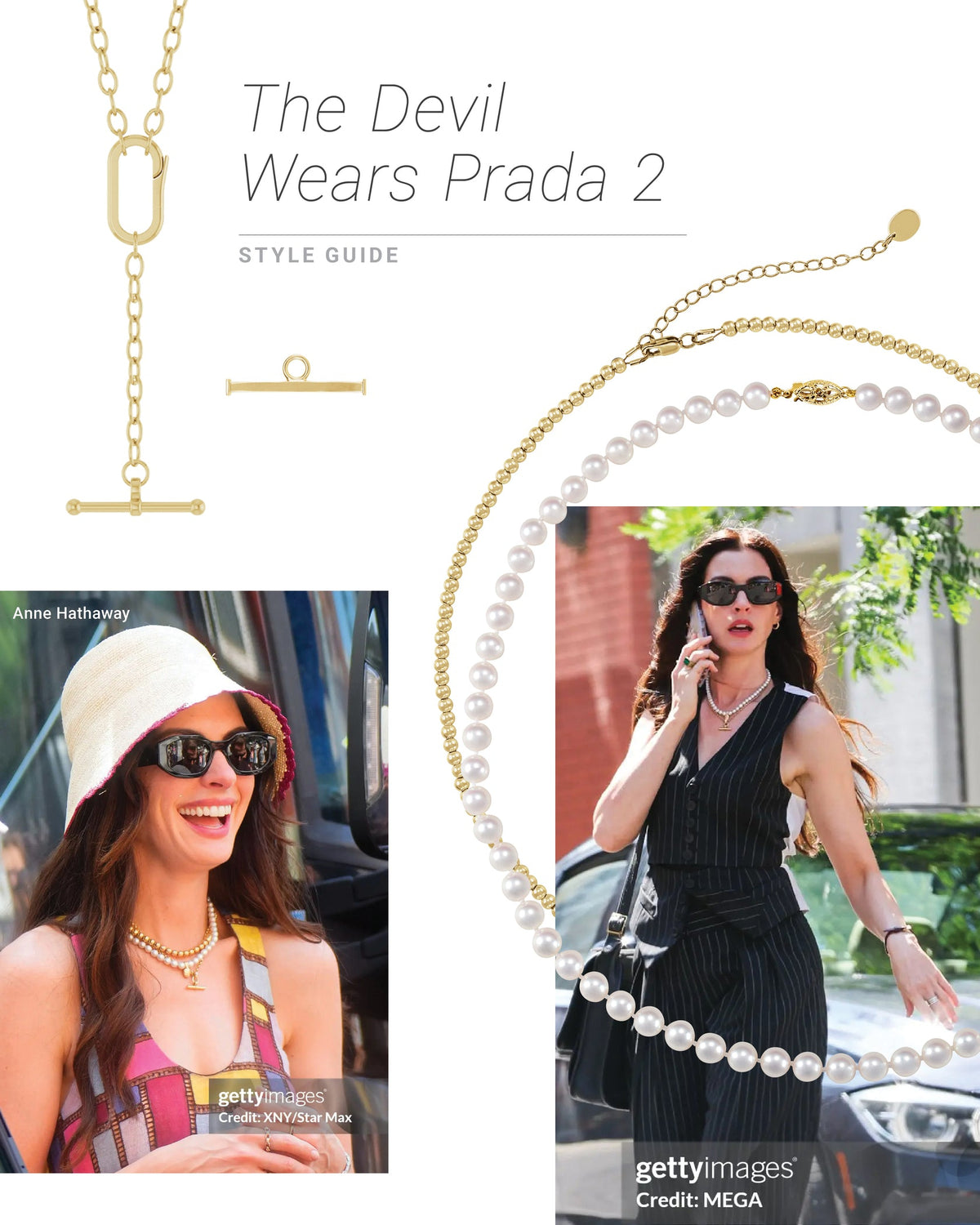 The Devil Wears Prada 2 Jewelry Guide: How to Wear Pearls and T-Bar Necklaces Like Andy Sachs