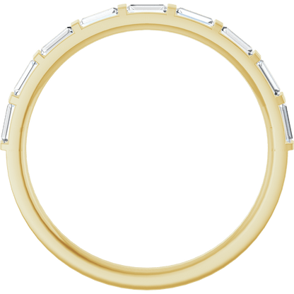 14K yellow gold diamond band, natural diamond anniversary ring, baguette diamond ring, 1/4 CTW diamond band, gold stacking ring, baguette wedding band, fine jewelry diamond ring, anniversary gift ring, minimalist diamond band, luxury gold ring