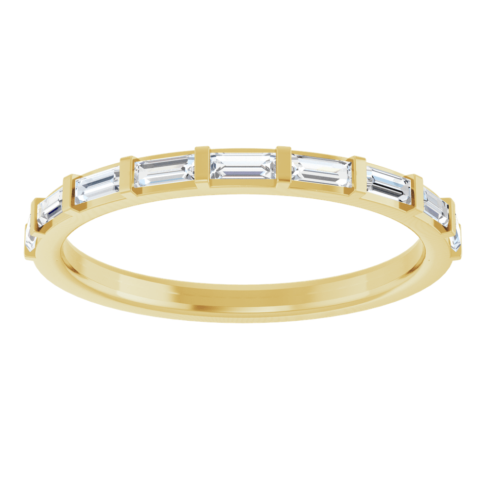14K yellow gold diamond band, natural diamond anniversary ring, baguette diamond ring, 1/4 CTW diamond band, gold stacking ring, baguette wedding band, fine jewelry diamond ring, anniversary gift ring, minimalist diamond band, luxury gold ring