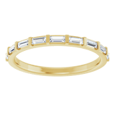 14K yellow gold diamond band, natural diamond anniversary ring, baguette diamond ring, 1/4 CTW diamond band, gold stacking ring, baguette wedding band, fine jewelry diamond ring, anniversary gift ring, minimalist diamond band, luxury gold ring