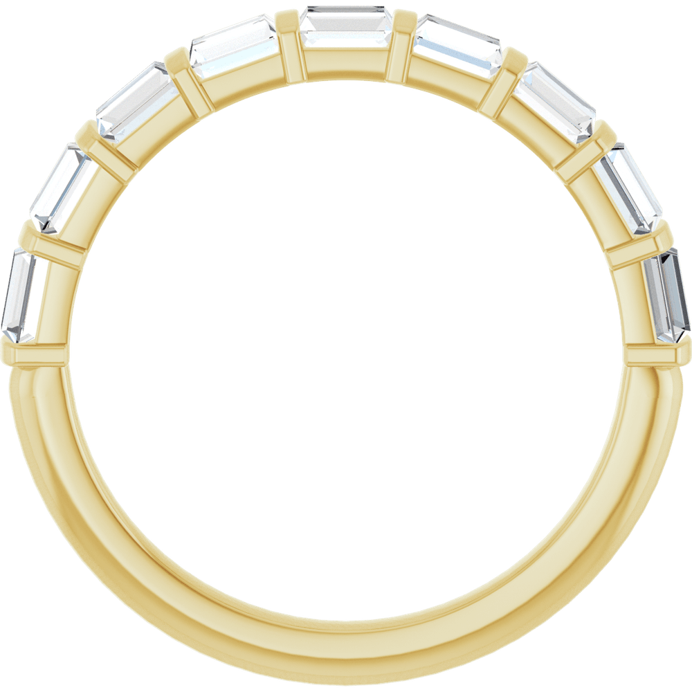 14K yellow gold diamond band
natural diamond anniversary ring
lab grown diamond anniversary band
1 carat baguette diamond ring
channel set diamond band
yellow gold wedding band women
straight baguette diamond ring
fine jewelry anniversary band