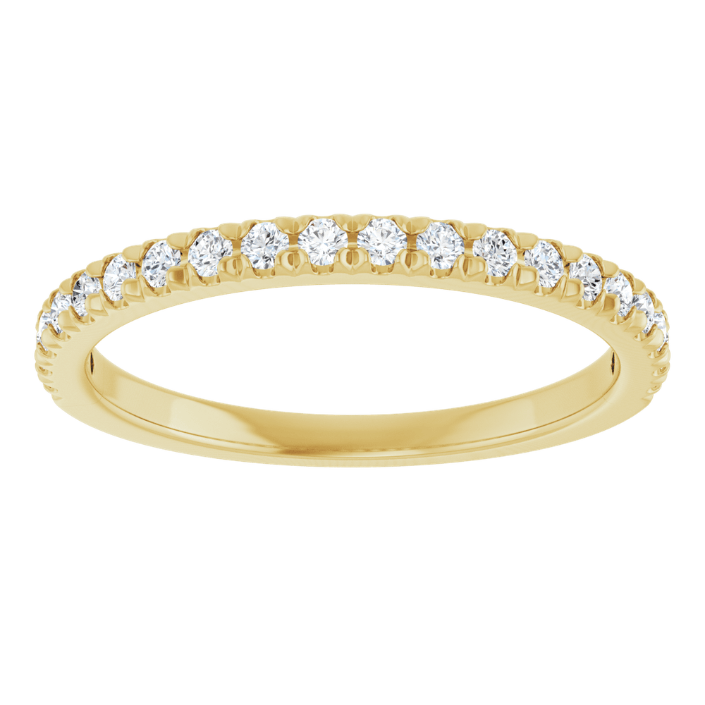1/4 CTW Natural Diamond French-Set Anniversary Ring  14K Yellow Gold - Guerilla Choice