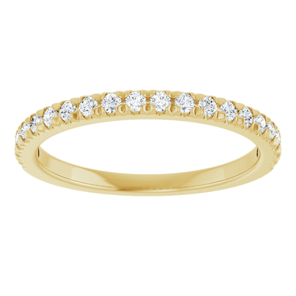 1/4 CTW Natural Diamond French-Set Anniversary Ring  14K Yellow Gold - Guerilla Choice
