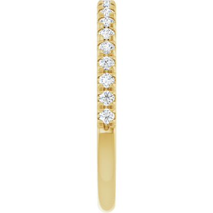 1/4 CTW Natural Diamond French-Set Anniversary Ring  14K Yellow Gold - Guerilla Choice