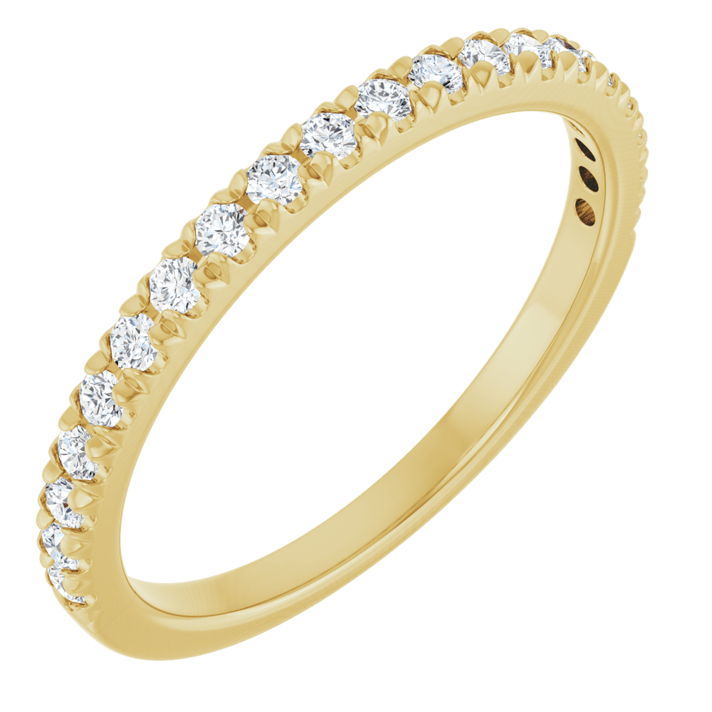 1/4 CTW Natural Diamond French-Set Anniversary Ring  14K Yellow Gold - Guerilla Choice