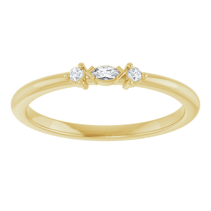 Lueur Marquise 14K Gold Diamond Ring