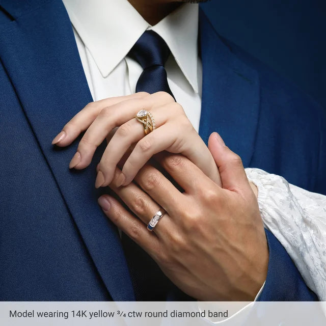 2mm French Set Diamond Eternity Ring / 14K Yellow Gold - Guerilla Choice