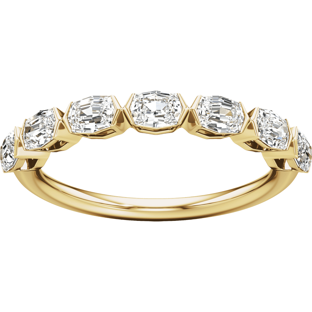 14K Yellow Gold Seven Stone Lab-Grown Diamond Band