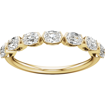 14K Yellow Gold Seven Stone Lab-Grown Diamond Band