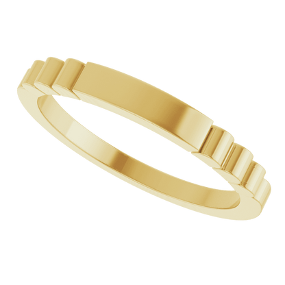 14K Gold Engravable Signet Ring – Personalized Signet Ring