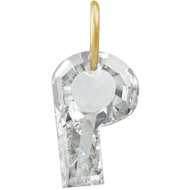 Élodie 14K Gold Lab-Grown Diamond Initial Charm