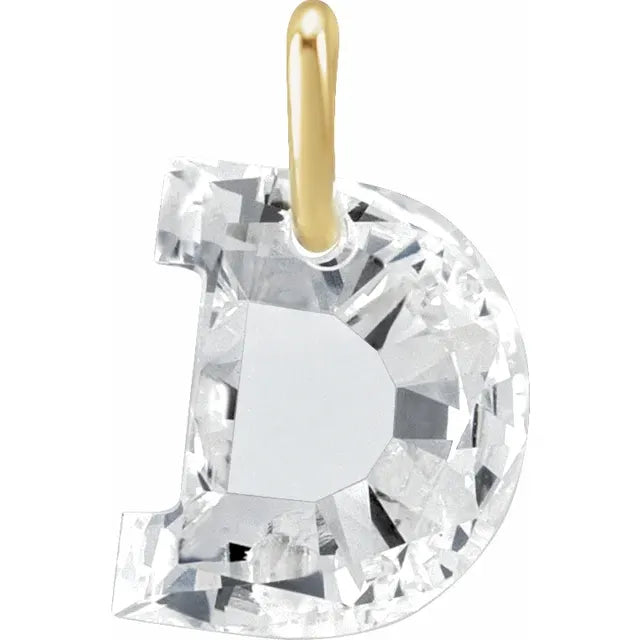 Élodie 14K Gold Lab-Grown Diamond Initial Charm