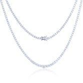 Diamond necklace on a white background