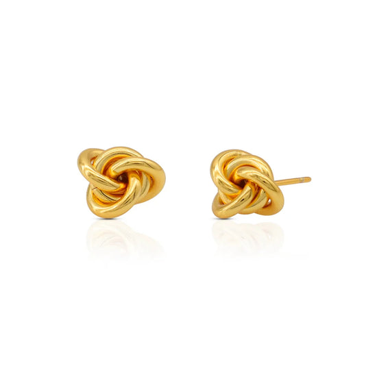 Guerilla Choice Gold Knot Stud Earrings