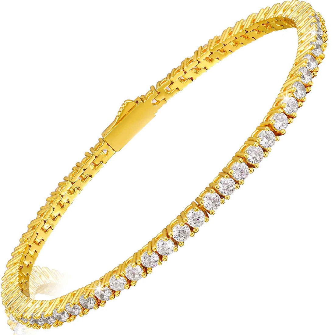 Célestin Lévêque Gold Tennis Bracelet 2.5mm