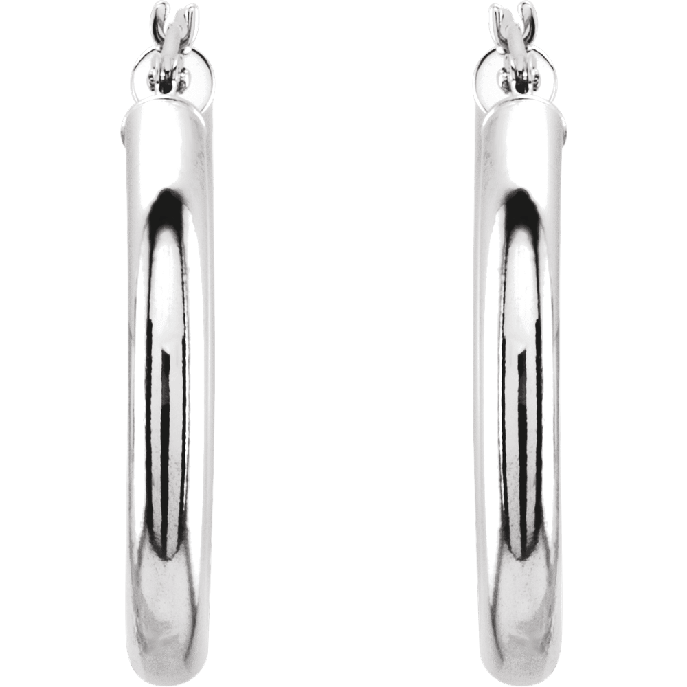 Aurelia White Gold Hoop Earrings