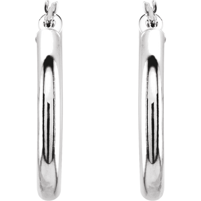 Aurelia White Gold Hoop Earrings