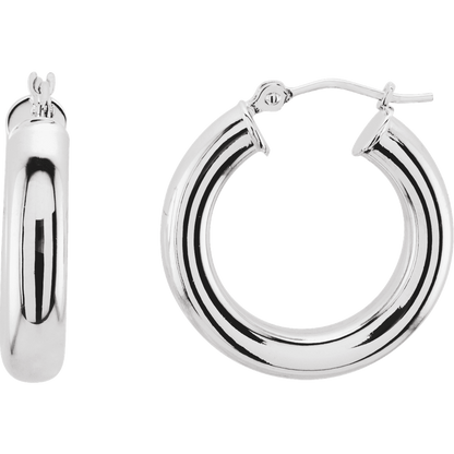 Cercle Solaire 14K Yellow Gold Tube Hoop Earrings – 20 mm