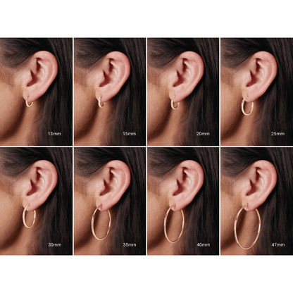 Cercle Solaire 14K Yellow Gold Tube Hoop Earrings – 20 mm