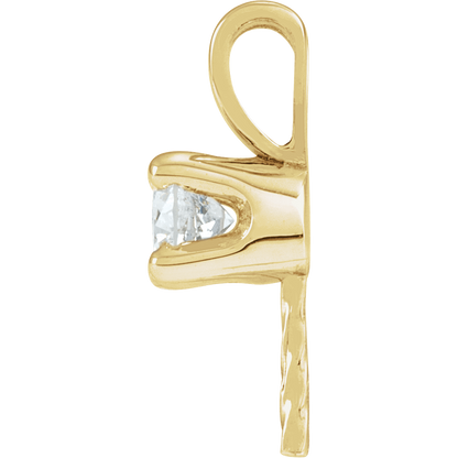 14k gold pearl pendant structure semi set diamond above pearl fine jewelry design