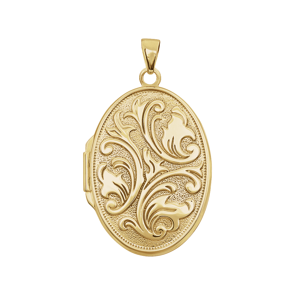14K gold oval locket
solid gold photo locket
vintage gold locket pendant
embossed gold locket
heirloom gold locket necklace
classic oval gold pendant
fine jewelry gold locket