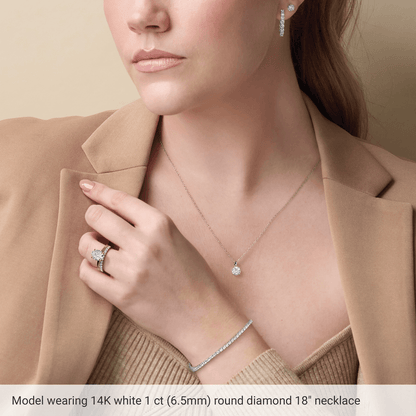 Éclat Doré Lab-Grown/Natural Diamond Pendant Necklace