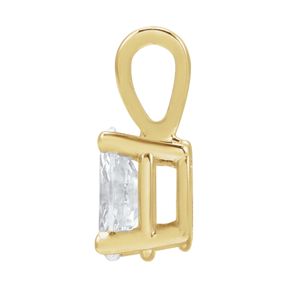 Séraphine 14K Gold Oval Diamond Pendant