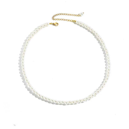 Perle Élégante Classic Pearl Choker Necklace