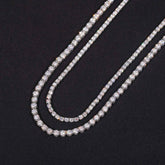 GC Éclat Tennis Necklace | 925 Silver VVS Moissanite Chain 4mm / 6mm - Guerilla Choice