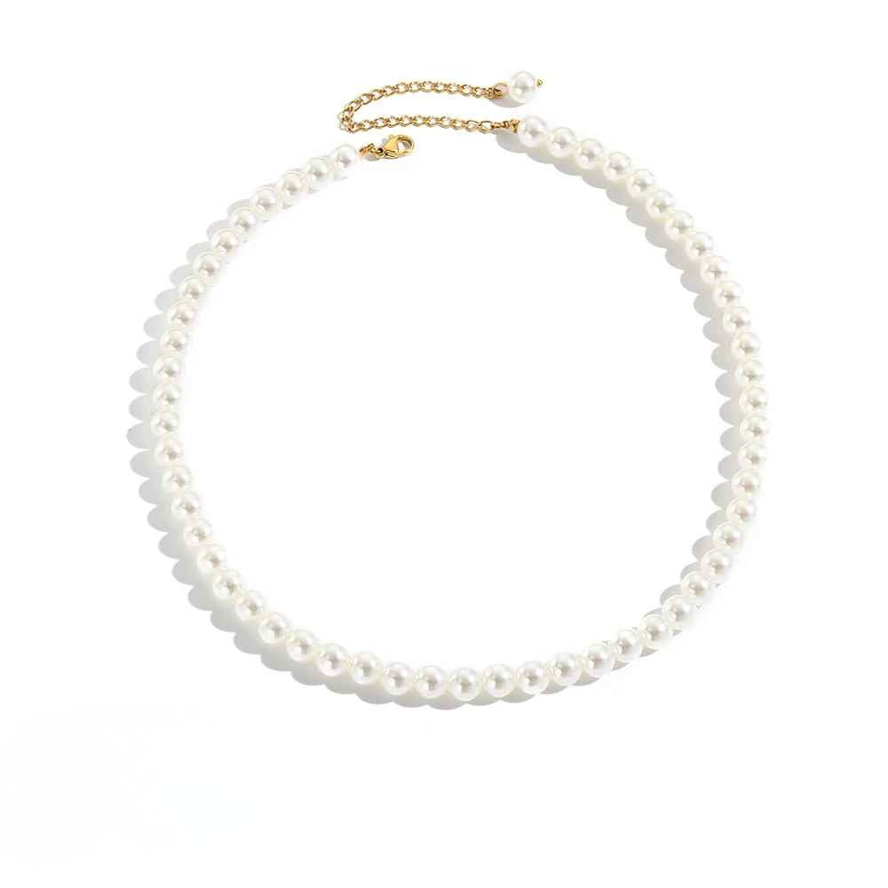 Perle Élégante Classic Pearl Choker Necklace